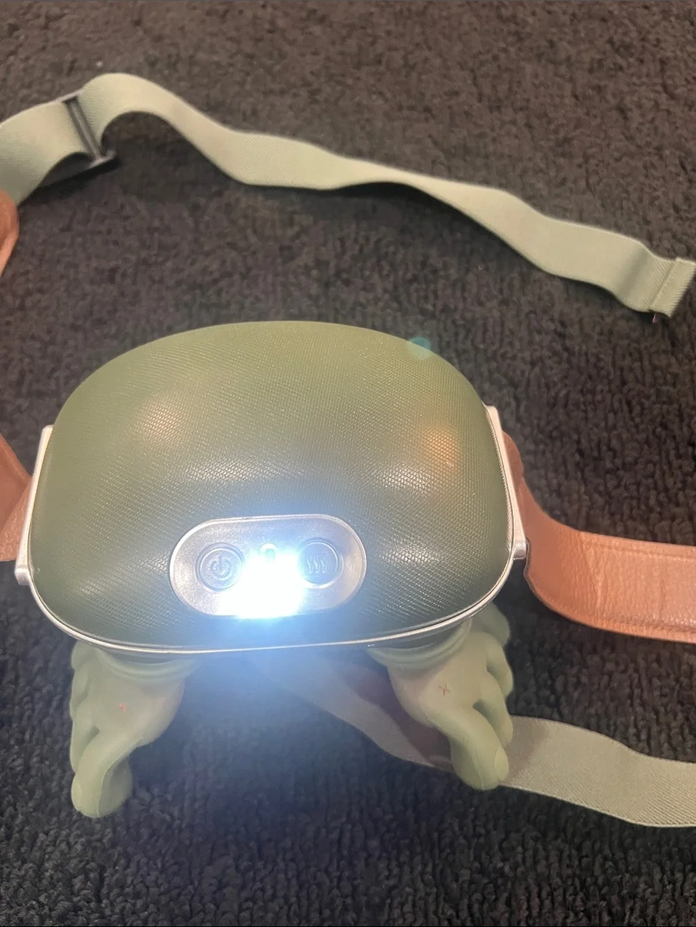 Simulated Human Hand Neck/Body Massager with Adjustable Straps